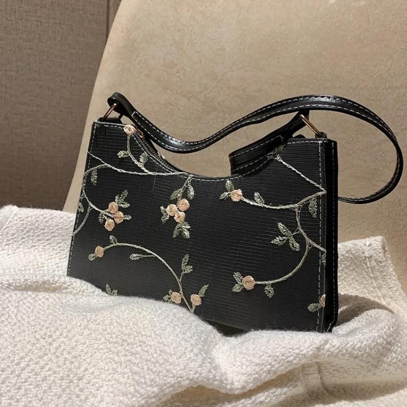Summer Lace Floral Stitching Shoulder Bag