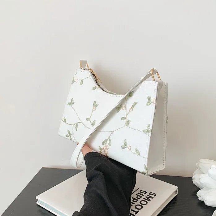 Summer Lace Floral Stitching Shoulder Bag