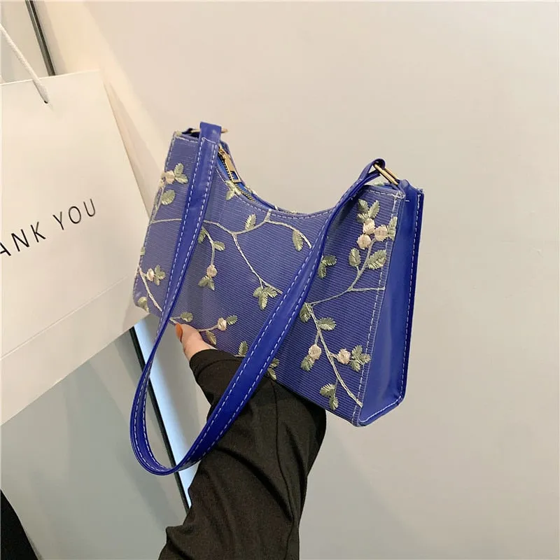 Summer Lace Floral Stitching Shoulder Bag