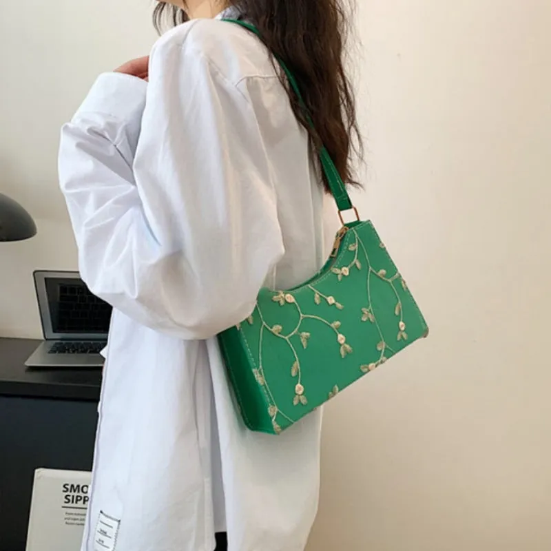 Summer Lace Floral Stitching Shoulder Bag