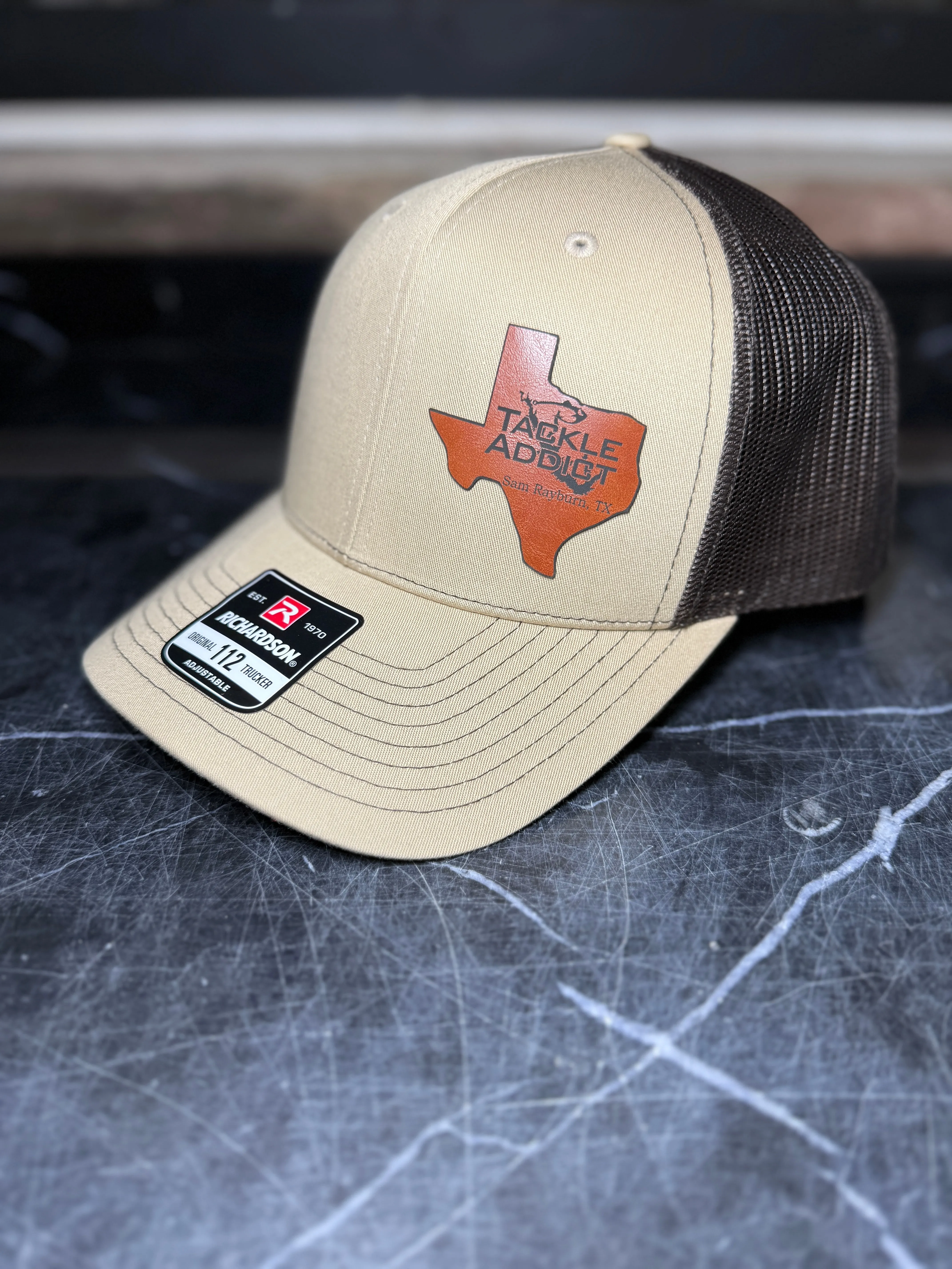 Tackle Addict Leather Patch Hats