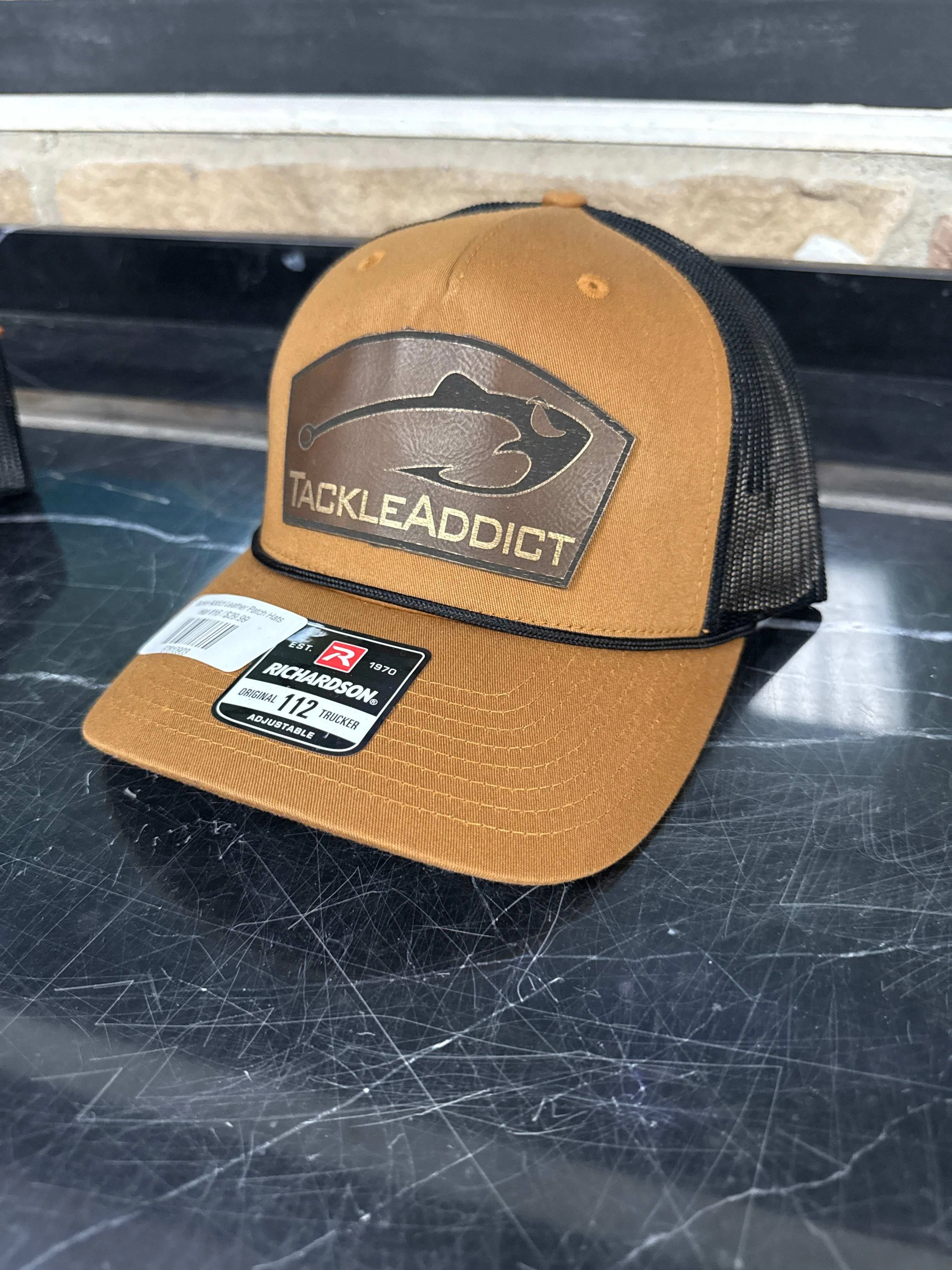 Tackle Addict Leather Patch Hats