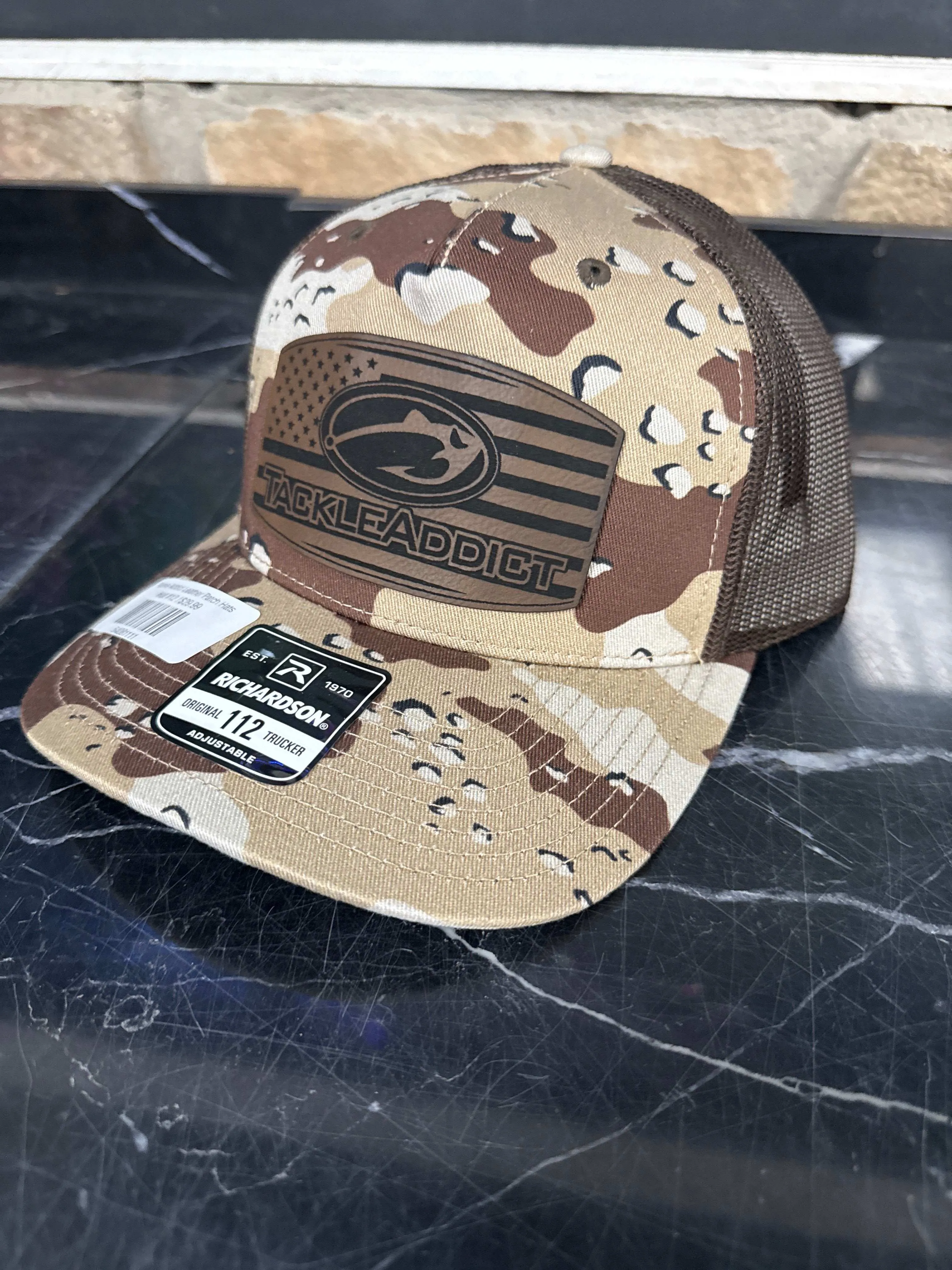 Tackle Addict Leather Patch Hats