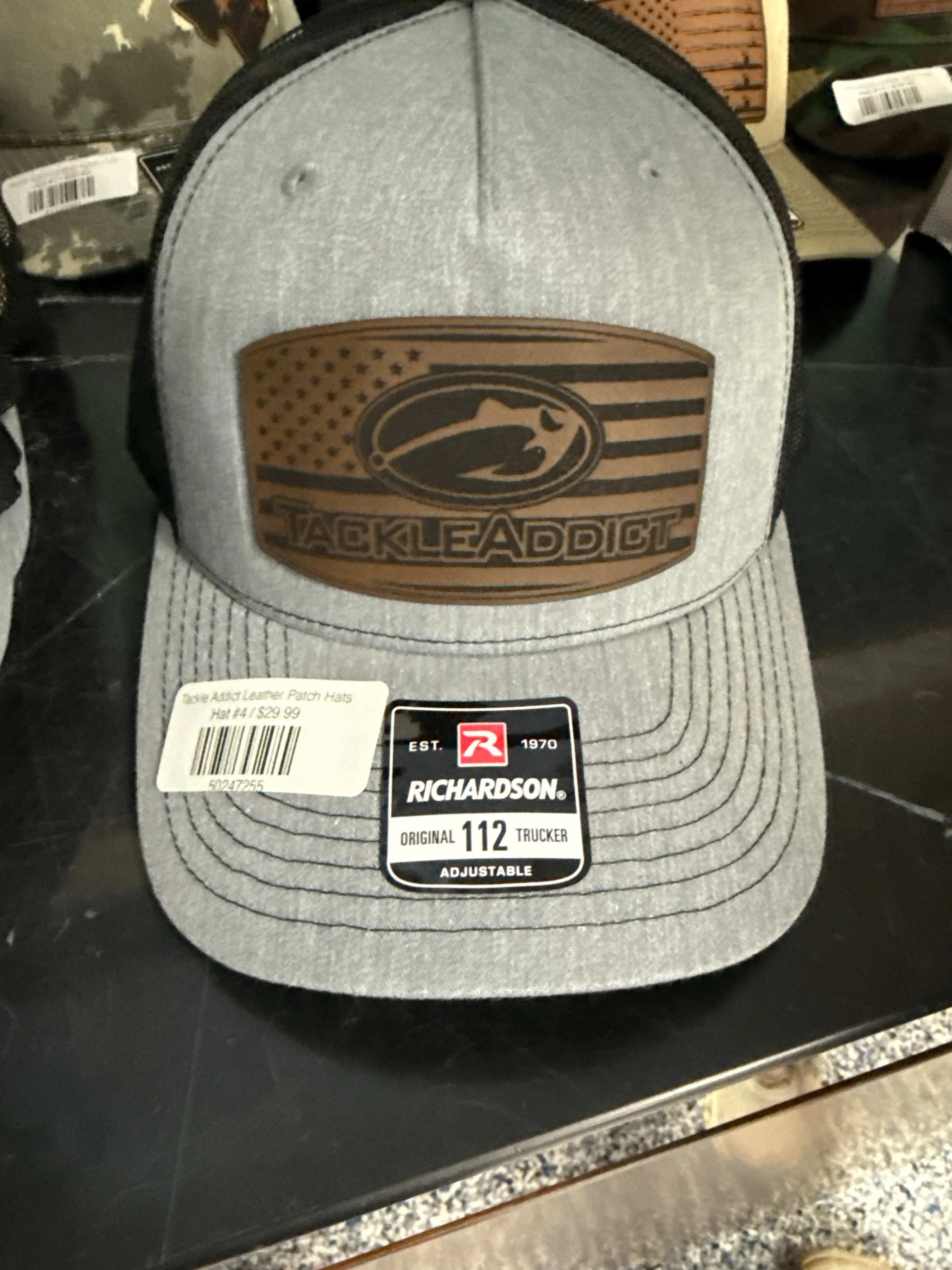 Tackle Addict Leather Patch Hats
