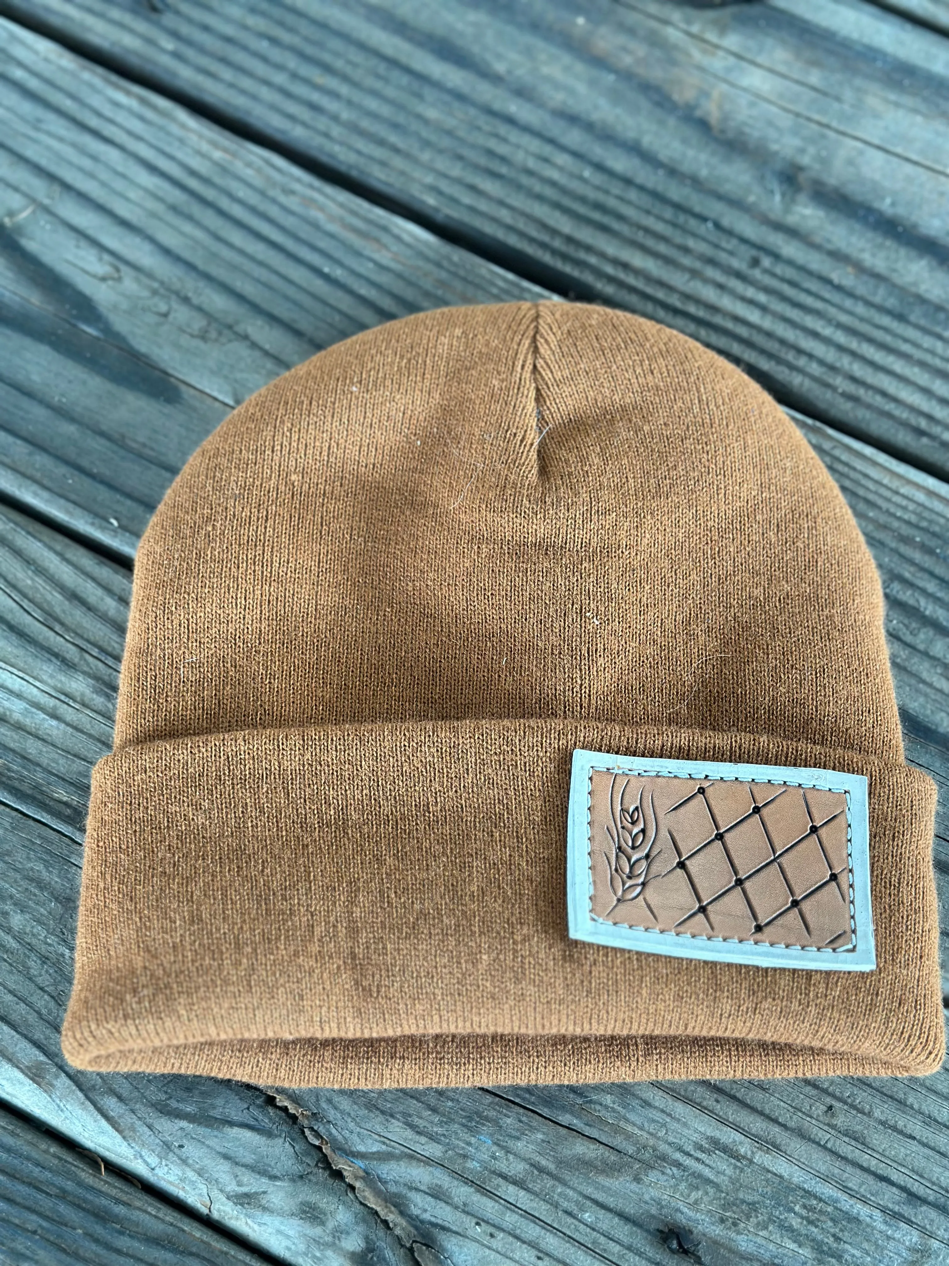Tooled Leather Beanies