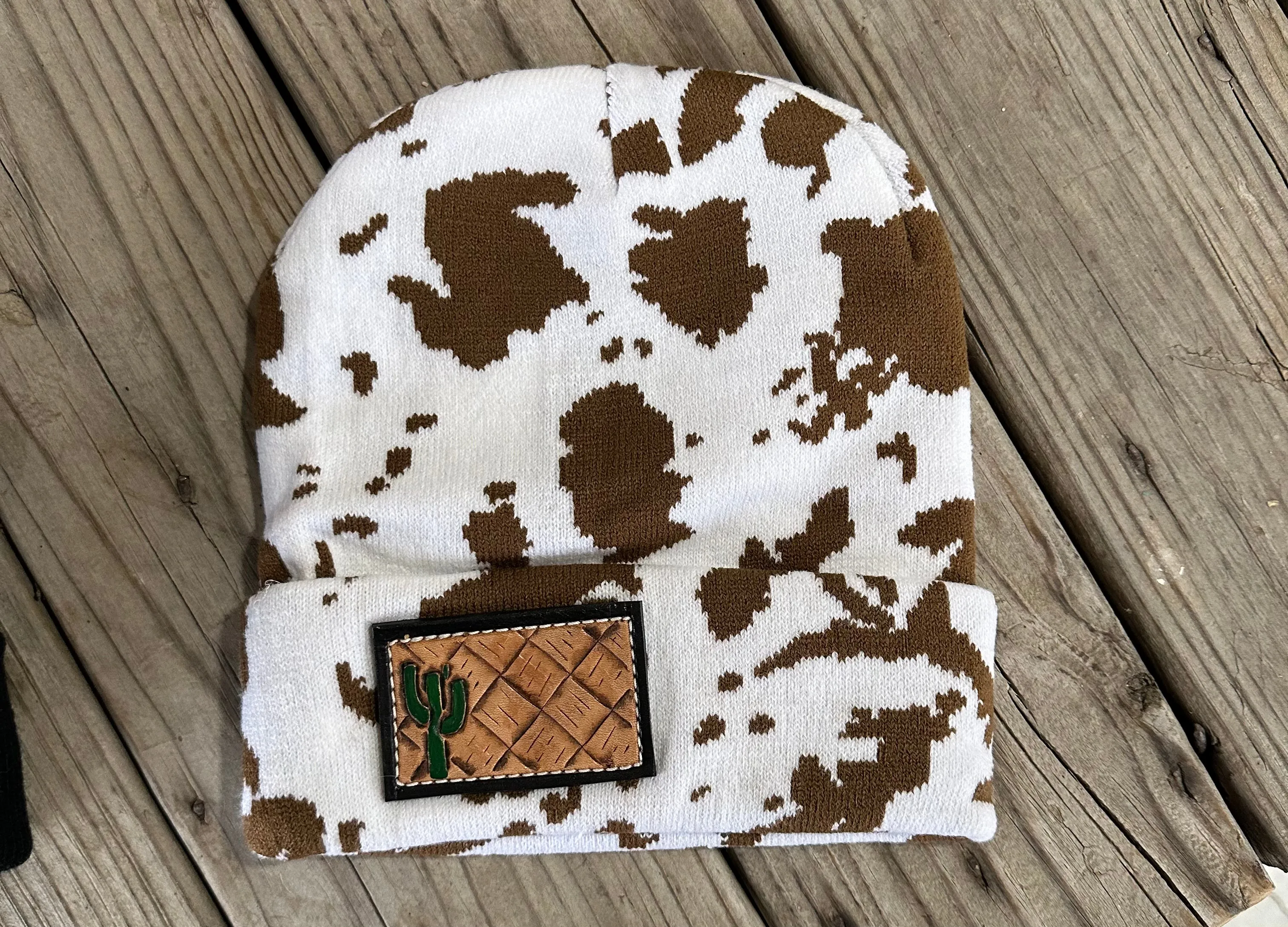Tooled Leather Beanies