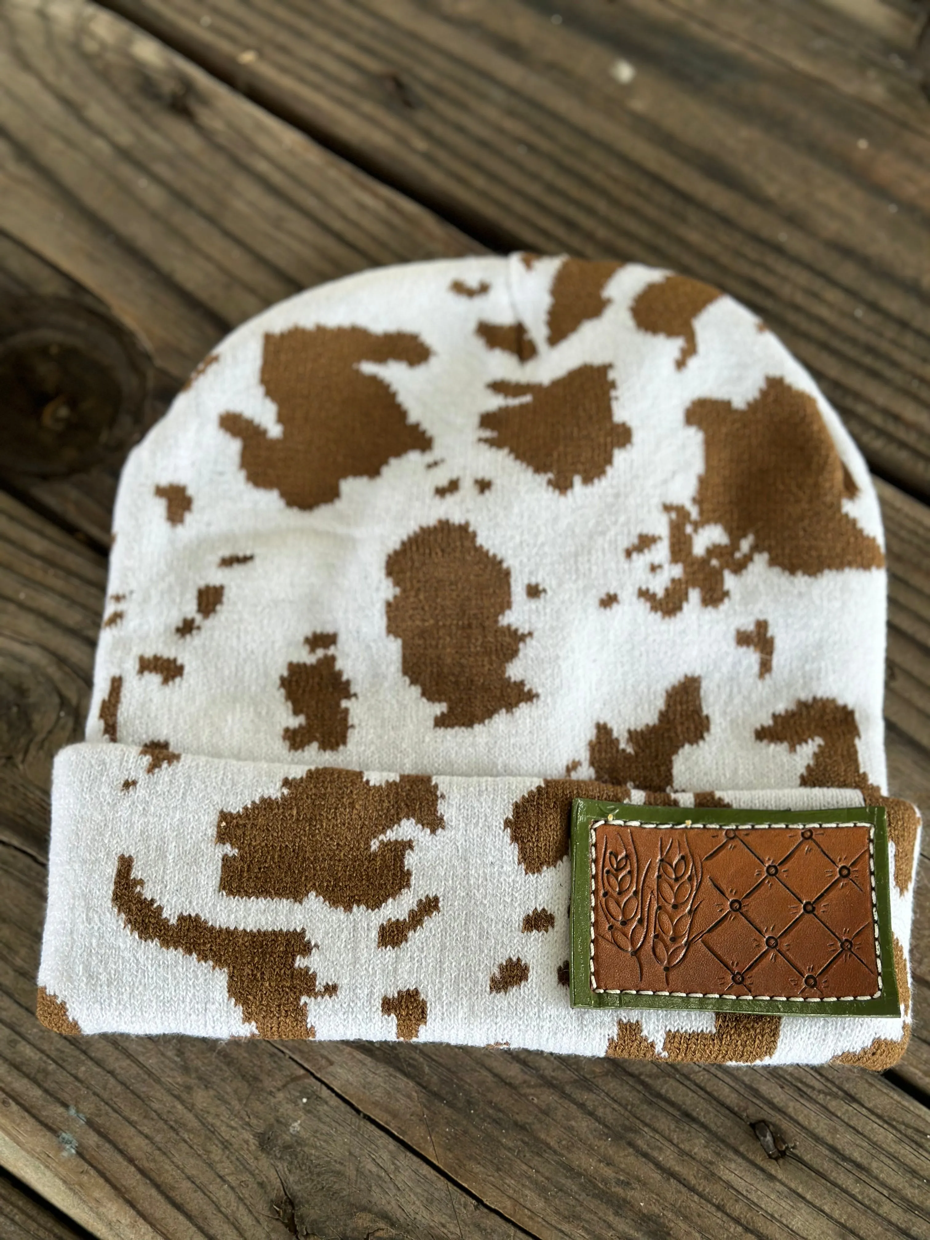 Tooled Leather Beanies