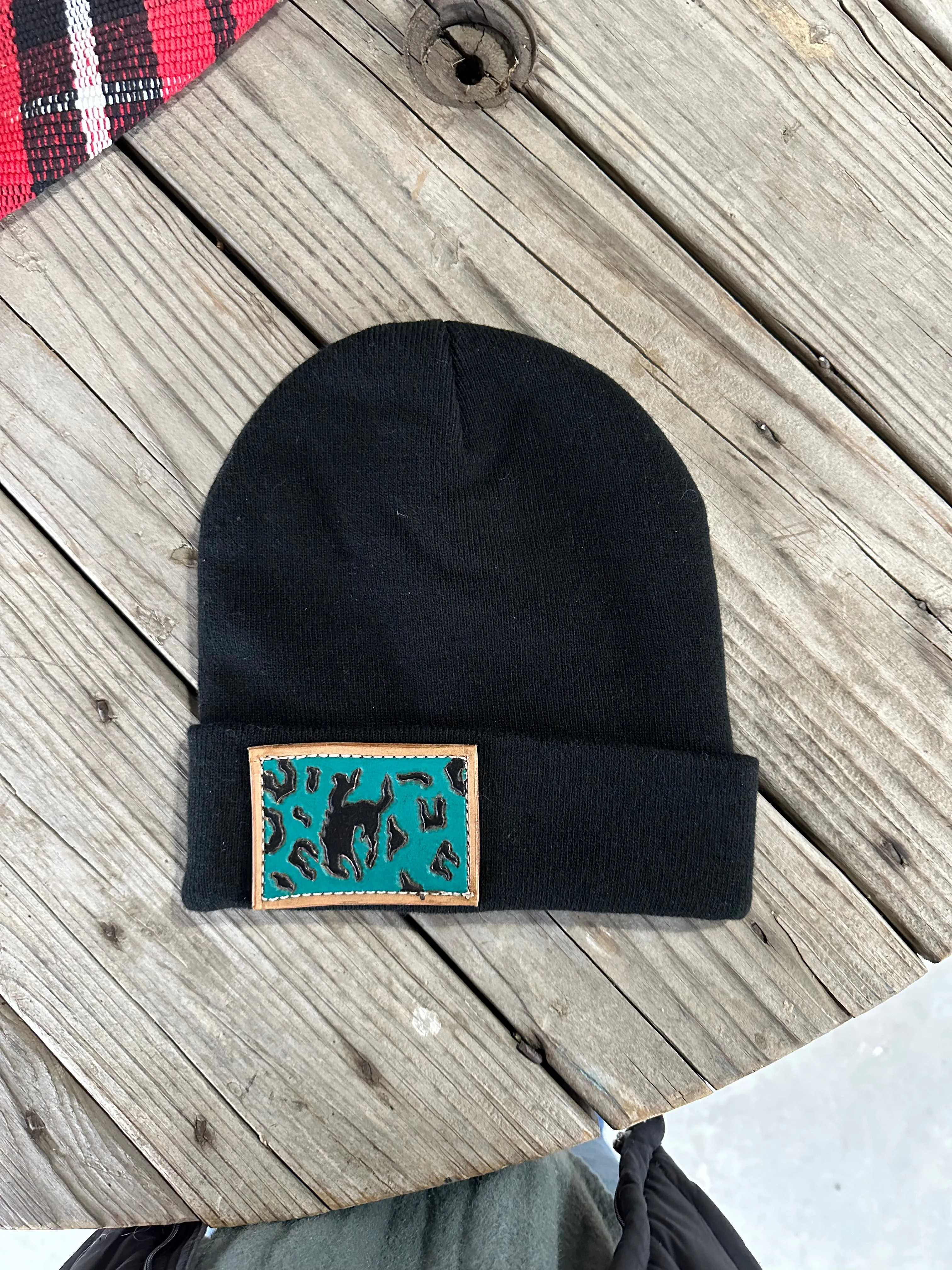 Tooled Leather Beanies