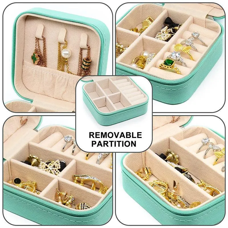 Travel Portable Jewelry Box Storage Jewelry Case