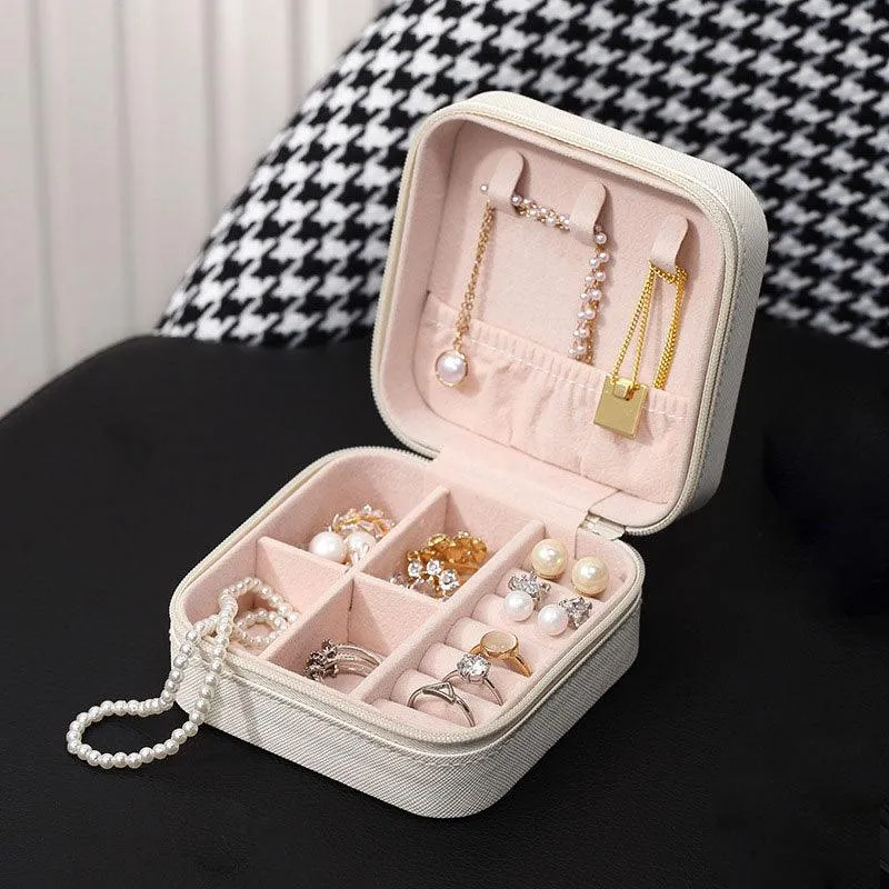Travel Portable Jewelry Box Storage Jewelry Case