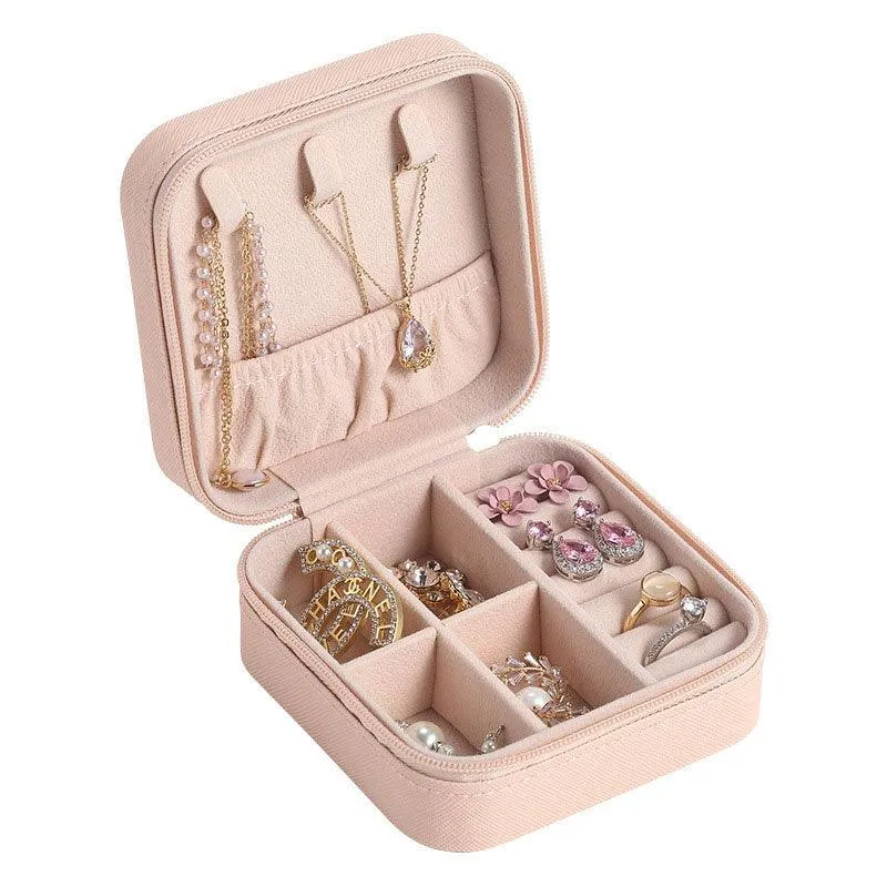 Travel Portable Jewelry Box Storage Jewelry Case