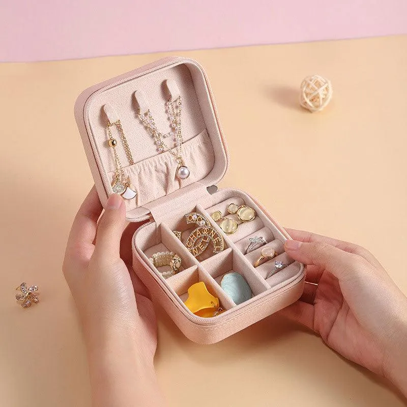 Travel Portable Jewelry Box Storage Jewelry Case