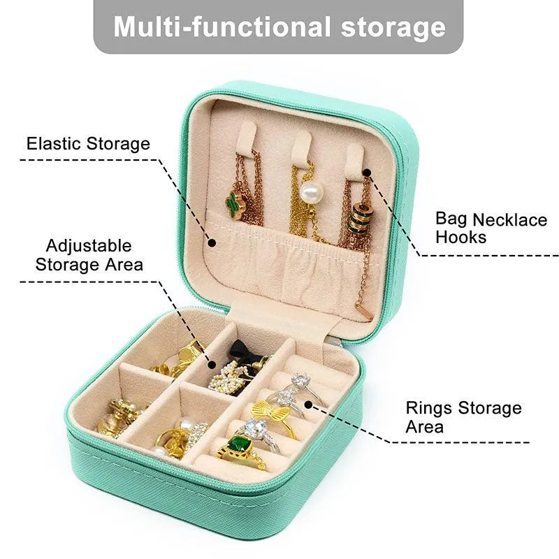 Travel Portable Jewelry Box Storage Jewelry Case