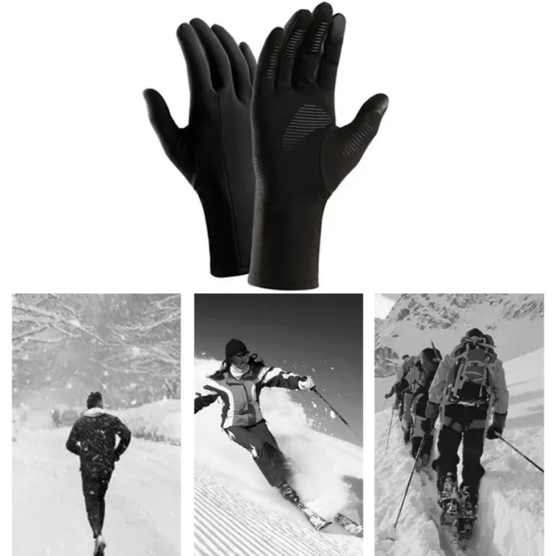 Winter Cycling Sports Full Finger Waterproof Touch Screen Warm Gloves Men's And Women'S Mountaineering Gloves