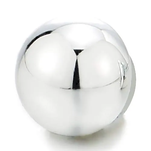 Womens Mens Magnetic Half Ball Dome Stud Earring, Non-Piercing Clip On Fake Ear, Mirror Surface