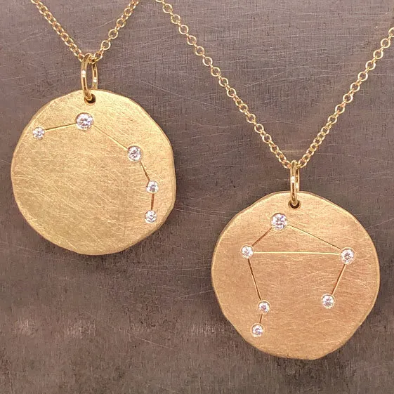 Zodiac Sign Gold & Diamond Necklaces